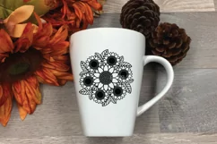 Floral Mandala SVG | Sunflower SVG Mandala Design Product Image 2