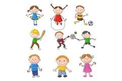 Set of Twenty-six Cartoon Little Kids Character Product Image 2