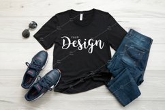 Bella Canvas 3001 Black T-shirt Mockup Unisex Tee Mock up Product Image 1