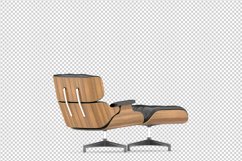 Isometric Arm Chair 3D isolated render Product Image 1