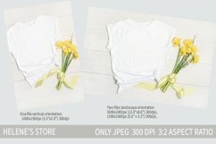 Easter shirt mockup | White T-shirt Easter Mockup | Flowers Product Image 1
