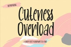Web Font CutenessOverload - Cutey Handwritten Font Product Image 1