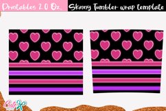Neon hearts for Valentines day 20 Oz. Skinny Tumbler Product Image 3