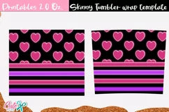 Neon hearts for Valentines day 20 Oz. Skinny Tumbler Product Image 3