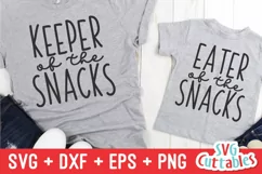 Mommy and Me SVG| Keeper Of The Snacks | Shirt Design Product Image 1