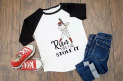 Baseball SVG | Run Like You Stole It SVG | Sports SVG Product Image 2