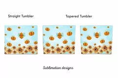 Bees tumbler design,20 oz skinny tumbler design,Summer png Product Image 3