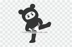 Girl ninja wearing diaper svg, ninja svg, funny ninja svg Product Image 2