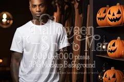 Halloween T Shirt Mockup Male, White T-Shirt Mockup, d20 Product Image 1