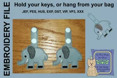ITH Elephant Dreams Vinyl Key Fob or Bag Tag - Snap Tab Product Image 2