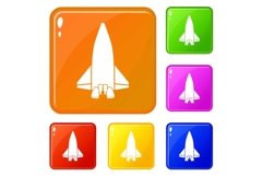 Big plane icons set vector color Product Image 1