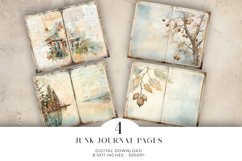 Watercolor Scene Junk Journal Digital Paper Bi-fold Product Image 1