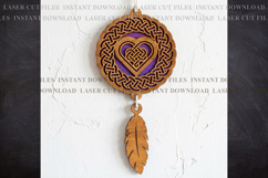 Celtic heart Suncatcher Ornament svg Laser Cut template Product Image 1