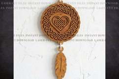 Celtic heart Suncatcher Ornament svg Laser Cut template Product Image 2