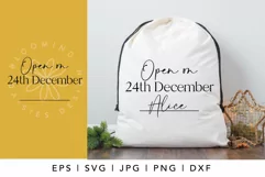 Open on 24th December SVG | Santa Gift Sack SVG Product Image 1