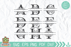Split Floral Frame Svg Product Image 2