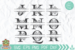 Split Floral Frame Svg Product Image 3