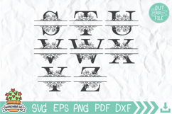 Split Floral Frame Svg Product Image 4