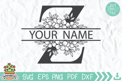Split Floral Frame Svg Product Image 5
