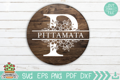 Split Floral Frame Svg Product Image 7