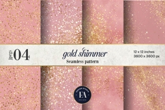 Pink Gold Shimmer Digital Paper, Glitter Texture Product Image 1