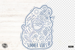 Doodle Summer Wine Clipart Product Image 1