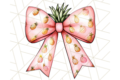 Watercolor Summer Bow Clipart PNG, Coquette Bright Bow Png Product Image 5