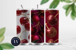 Glitter Coquette Cherry Pattern | Sparkly Glam Texture Paper Product Image 2