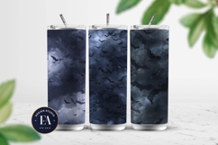 Bats Night Sky Pattern, Dark Gothic Bat Seamless Paper Product Image 2