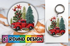 Festive Season 3D Stitched Circle Art Product Image 1