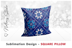 Cozy Christmas Knitted Design - Sublimation Square Pillow Product Image 1
