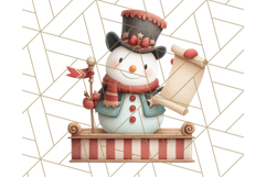 Snowman Family Clipart PNG Winter Holiday Art Product Image 5