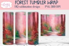 Watercolor Forest Tumbler Wrap Sublimation PNG BUNDLE Product Image 6