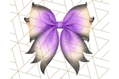 Muted Halloween Bow Clipart, Fall Ribbon PNG Autumn Hair Bow Product Image 5