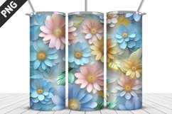 Flowers Tumbler Wrap | Sublimation Design | Tumbler PNG Product Image 1