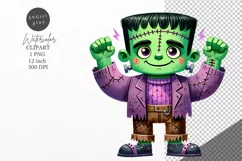 Halloween clipart, Frankenstein clipart, Kids Halloween Product Image 1