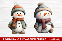 Whimsical Christmas Clipart | Cute Festive Holiday PNG Product Image 1