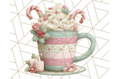Pastel Christmas Clipart, Mint and Blush Holiday PNG Product Image 5