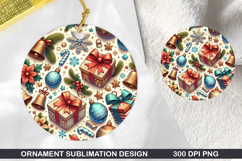 Pattern Stained Glass Ornament PNG, Digital Download File Product Image 1
