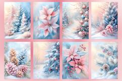 A4 size Pastel Christmas Digital Papers, DIY Card Making Product Image 6