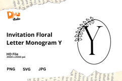 Invitation Floral Letter Monogram Product Image 1