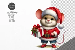 Christmas clipart, Mouse clipart, Winter clipart Product Image 1
