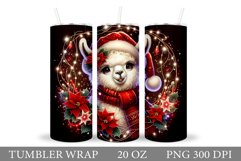 Christmas Lama Tumbler Design. Christmas Tumbler Sublimation Product Image 1