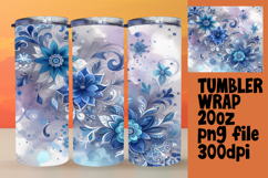 VIBRANT 20oz Tumbler Artwork , Watercolor Patter Product Image 1