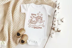 Born to be a unicorn svg Baby bodysuit design svg dxf png Product Image 4