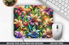Flowers Mouse Pad Sublimation, Easter Mouse Pad PNG Product Image 1