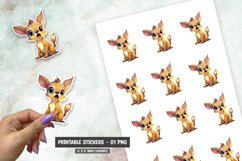 Cartoon deer sticker, Cute deer sticker png Product Image 1