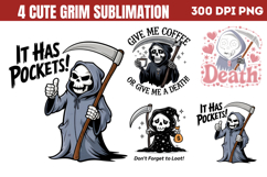 Cute Grim Sublimation PNG Product Image 1