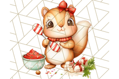Christmas Baking Critters PNG Clipart, Cute Animals Holiday Product Image 5