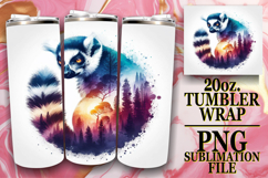Cheerful thoughts 20oz tumbler wrap, Animals Art Product Image 1